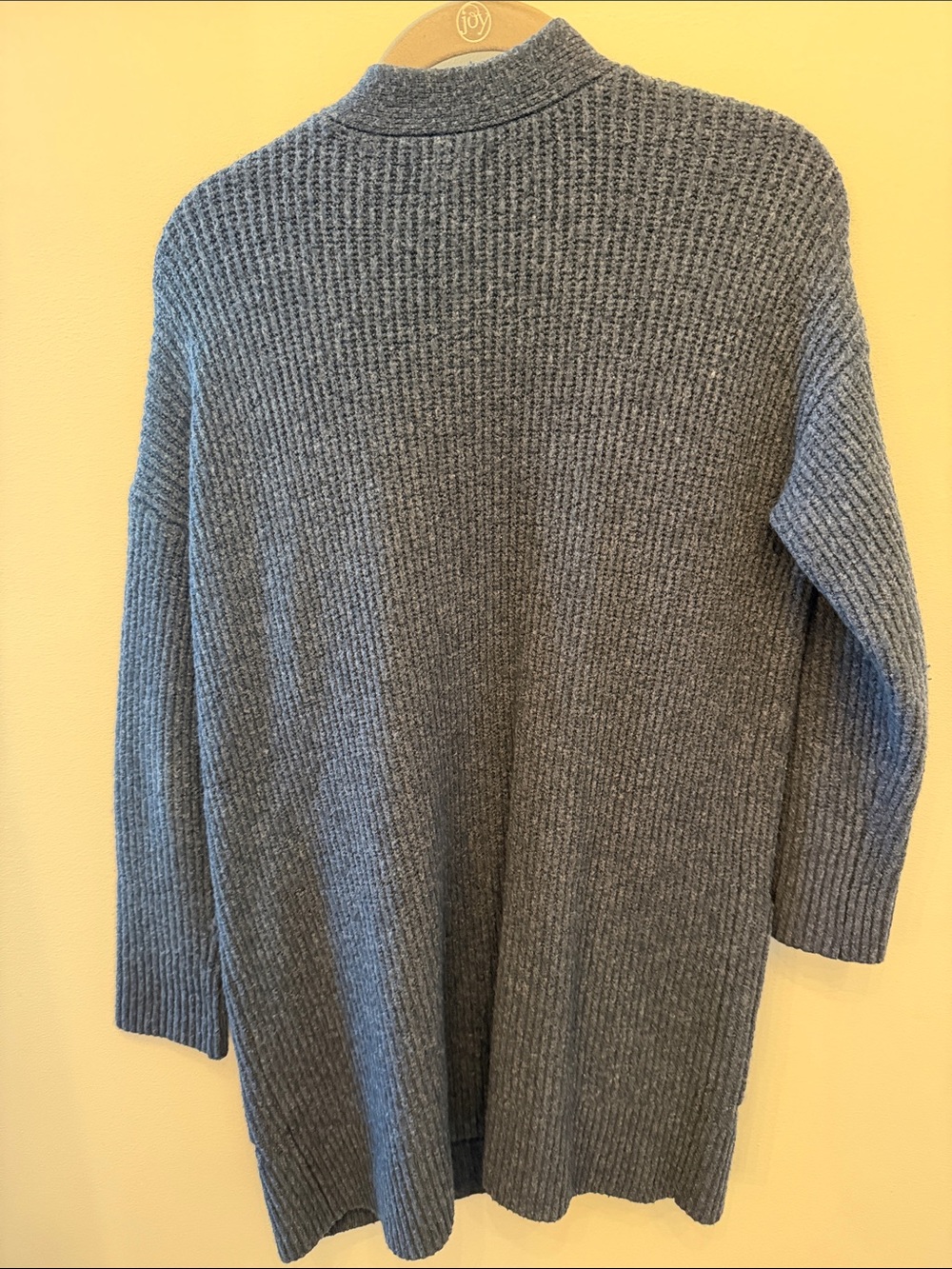Goodthreads Deep Blue Ribbed Open Cardigan - Picture 3 of 3